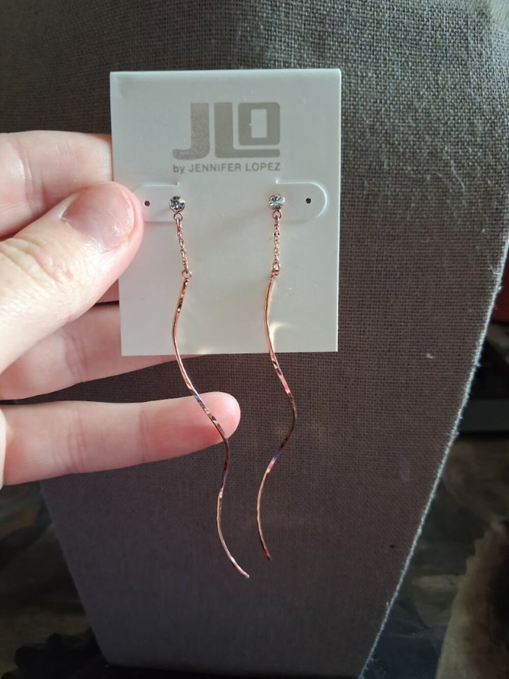 J Lo dangle earrings